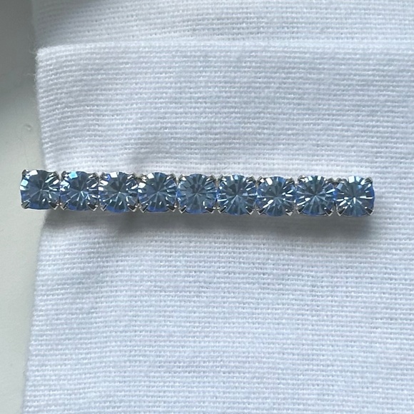 Danny Pollak Light Sapphire Swarovski Crystal Bobby Pin (#2) - approx. 2.5 in. - Picture 2 of 8